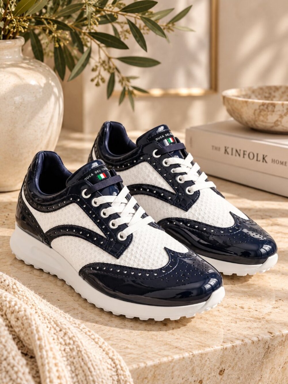 Duca del Cosma Serena Waterproof Golf Shoes Navy White NWT EU 38